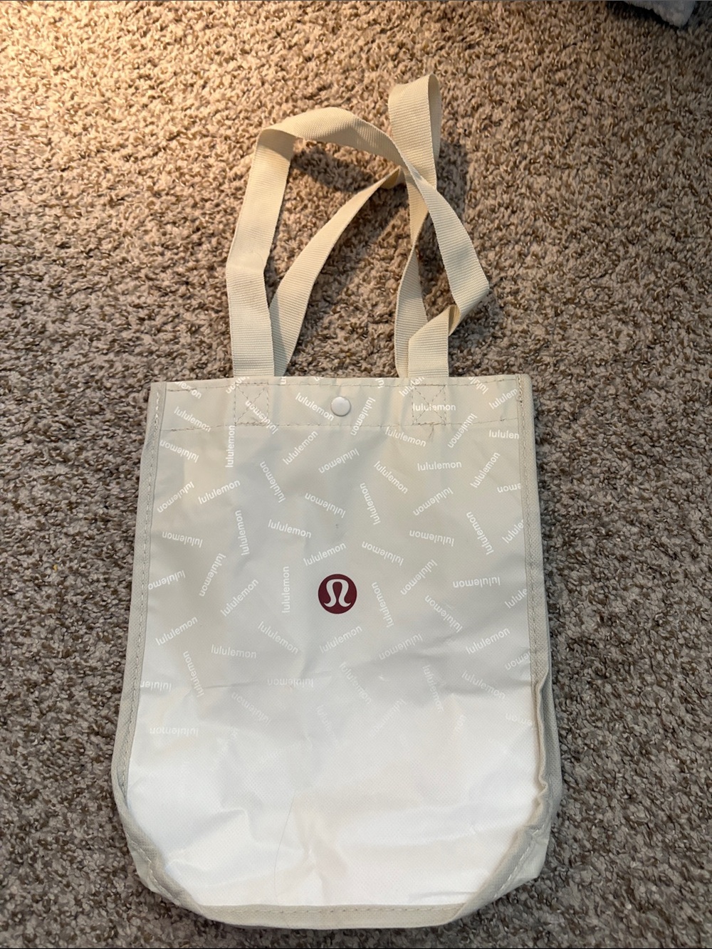 lululemon athletica Cream Tote with Red Logo